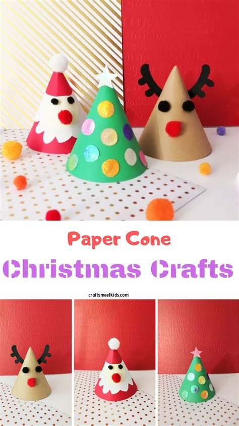 Paper Cone Christmas Crafts For Kids | Christmas crafts for kids, Christmas tree paper craft ...