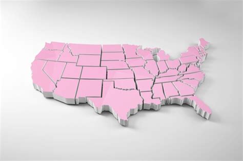 USA States Map 3D Mockup Generator - Mediamodifier