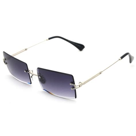 Rimless Rectangle Women Sunglasses | sebastian7