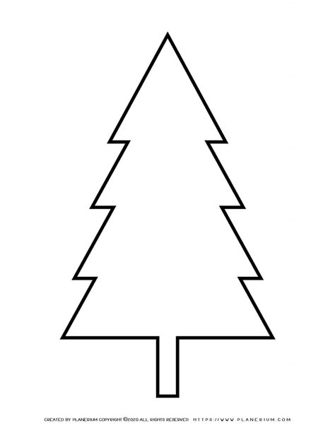 Pine Tree Outline - FREE Printable Template | Planerium