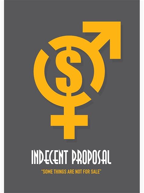 "Indecent Proposal - Alternative Movie Poster" Poster for Sale by ...