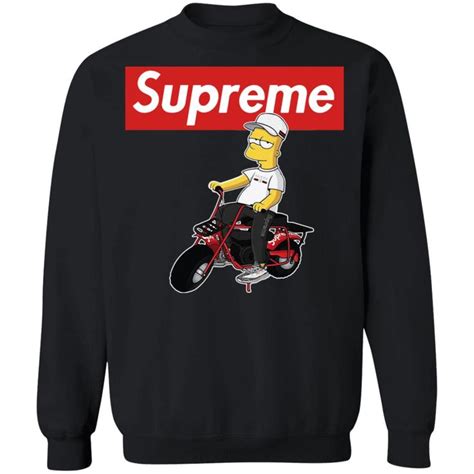 Bart Simpson Supreme Unisex Pullover Sweatshirt Gift Trending Design T ...