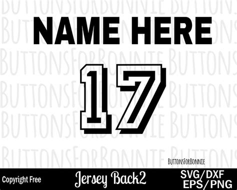 Jersey Number Svg, Jersey Back Svg, Jersey Template Svg, Numbers Svg ...