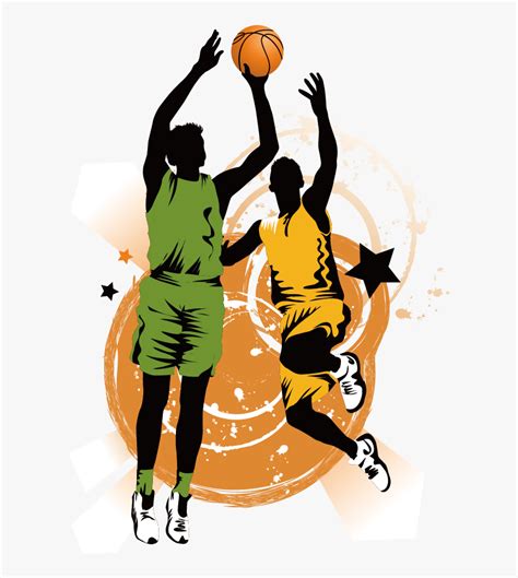 Basketball Slam Dunk Clip Art - Basketball Sports Clipart Png ...