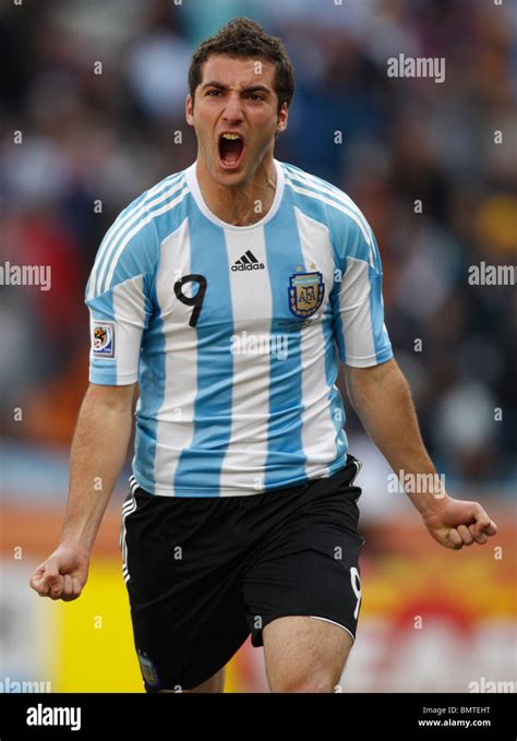 Gonzalo Higuain of Argentina celebrates after scoring a goal against ...