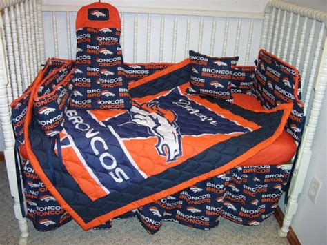 New Nursery Crib Bedding Set M/w Denver Broncos Fabric | Etsy | Denver broncos baby, Denver ...