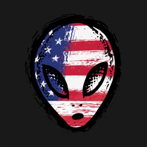 Alien American Flag Face Vintage Alien Extraterrestrial Gift - Alien ...