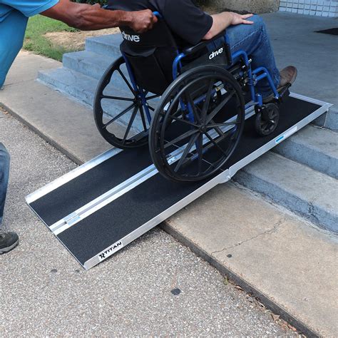 Titan Ramps 6' ft Aluminum Multifold Wheelchair Scooter Mobility Ramp ...