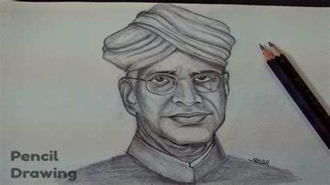 Sarvepalli Radhakrishnan Pencil Drawing