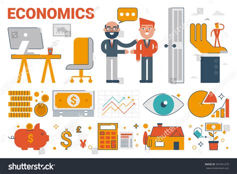 Illustration Economics Infographic Concept Icons Elements Stock Vector ...