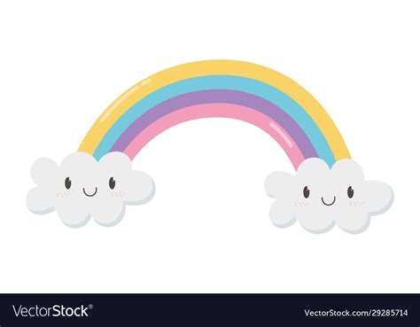 Top 148+ Cartoon rainbow with clouds - Tariquerahman.net