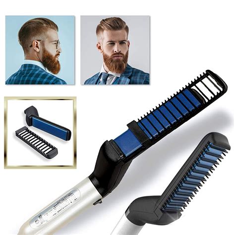 Peroptimist Beard Straightener for Men, Straightening Brush Hair Straightening Comb Hair Styler ...