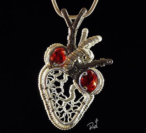 Anatomical Heart, Wire Wrap, 7cm x 3.5cm : r/Art