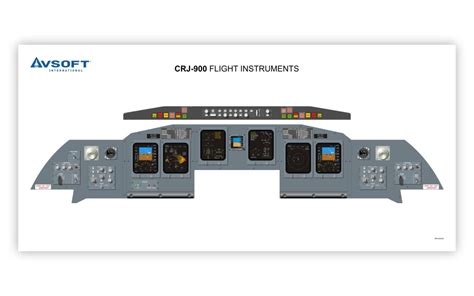 Bombardier CRJ-900 Cockpit Poster - Avsoft Aviation Training Courses ...