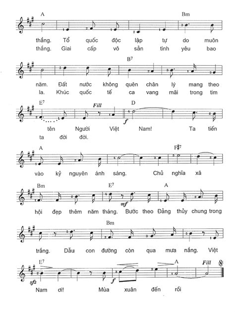 Sheet Nhạc: Việt Nam ơi mùa xuân đến rồi - song lyric sheet | chords.vip