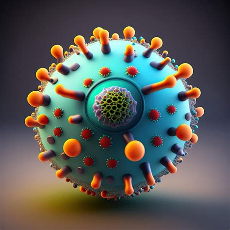 Premium AI Image | Virus under a microscope view