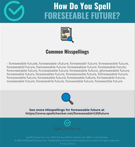 Correct spelling for foreseeable future [Infographic] | Spellchecker.net