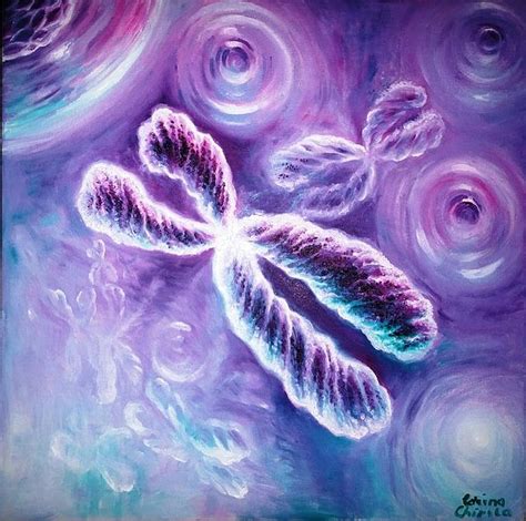 A chromosome during metaphase, oil on canvas painting Oil On Canvas ...