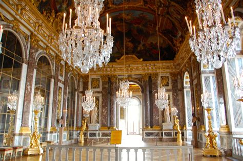 The Hall of Mirrors is the central gallery of the Palace of Versailles in Versailles, France ...