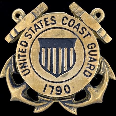 Brass Us Coast Guard Uscg Auxiliary Insignia Military… - Gem