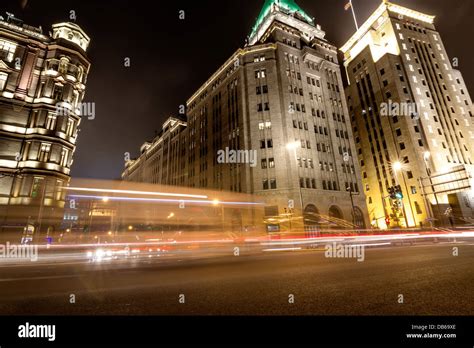 shanghai skyline at night Stock Photo - Alamy