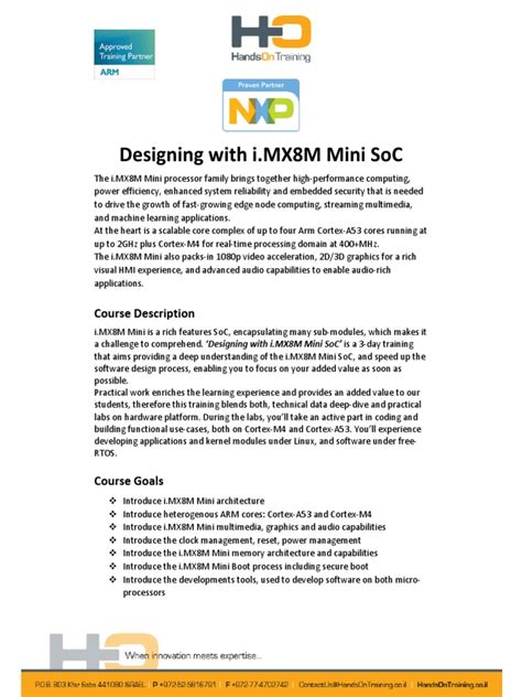 iMX8M Mini 3 Days | PDF | System On A Chip | Central Processing Unit