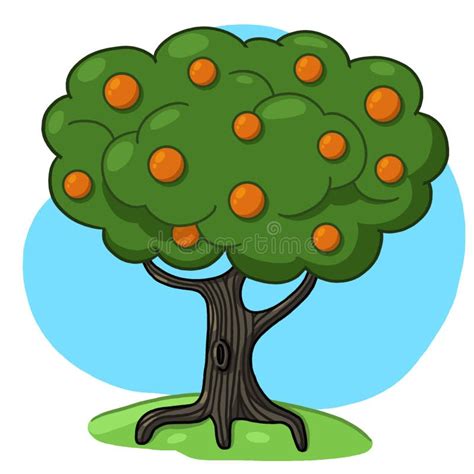 Árbol anaranjado stock de ilustración. Ilustración de planta - 19566500