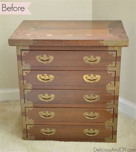 Mini Chest of Drawers Makeover - Delicious And DIY