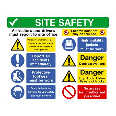 Multipack E Site Safety Sign 400 x 300mm 50 Pack