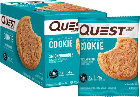 Amazon.com: Quest Nutrition Snickerdoodle Protein Cookie, High Protein ...