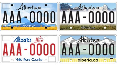 Three new Alberta licence plate designs unveiled, Albertans to vote on ...