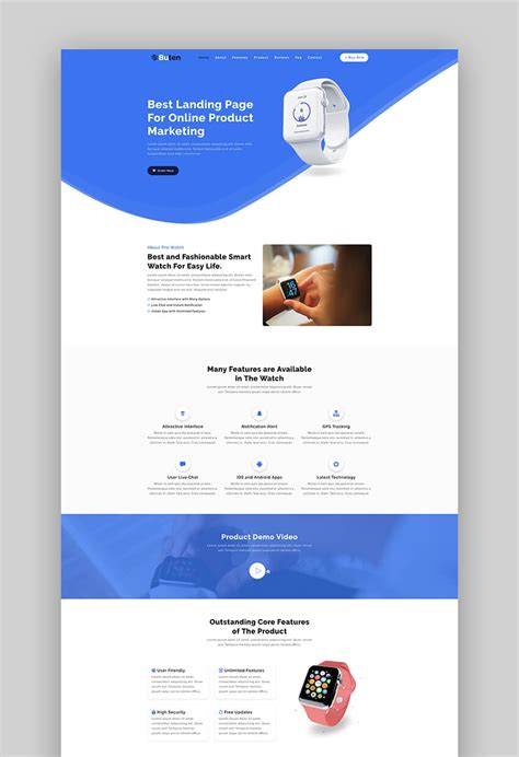 Product Landing Page Template