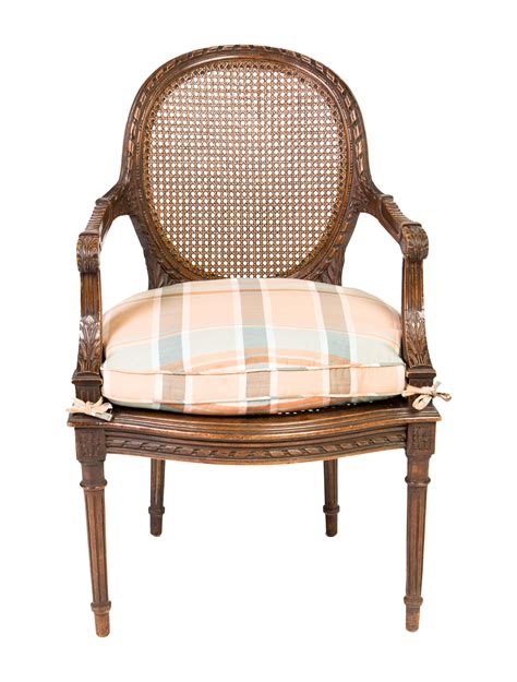 Chair Louis XVI-Style Armchair - Brown Seating, Furniture - CHAIR20466 ...