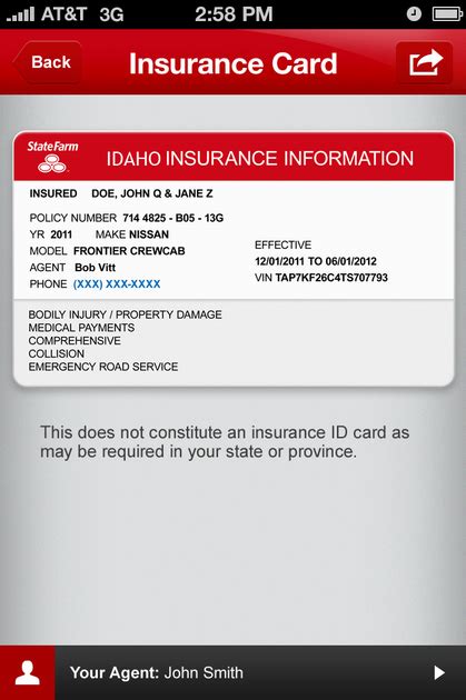 State Farm Insurance Card