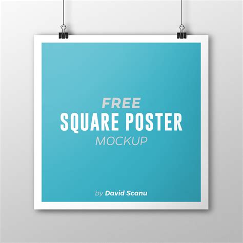 Free Square Poster Mockup (many options) :: Behance