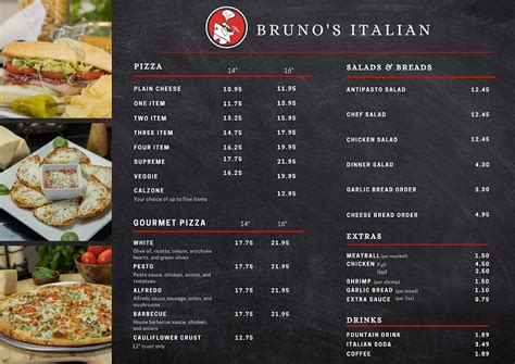 Our Menu | Bruno's Italian