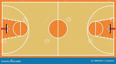 Isolated Aerial View of a Basketball Court Stock Vector - Illustration of professional, arena ...