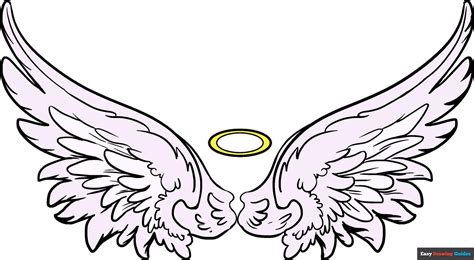 How to Draw Angel Wings: Easy Step-by-Step Angel Wings Drawing Tutorial ...