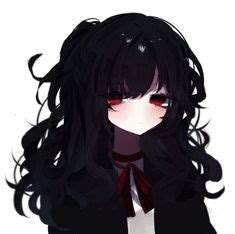 black haired anime girl