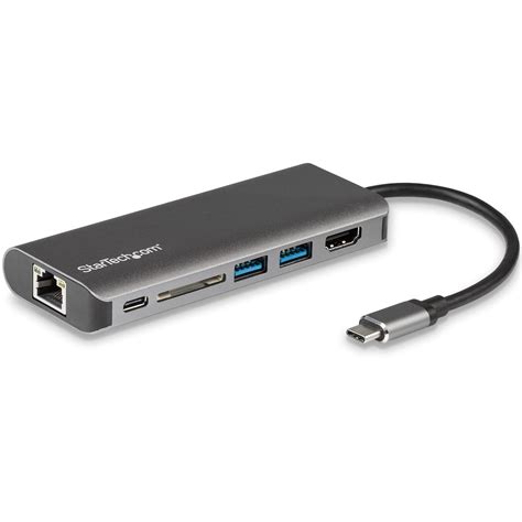 Buy StarTech.com USB C Multiport Adapter, Portable USB-C Dock to 4K HDMI, 2-pt USB 3.0 Hub, SD ...