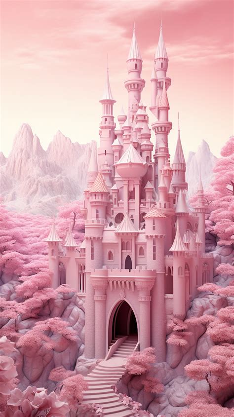 Pink Castle Landscape Free Stock Photo - Public Domain Pictures