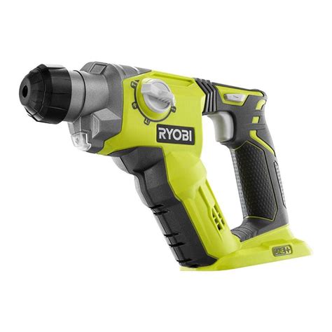 RYOBI ONE+ 18V Lithium-Ion Cordless 1/2 in. SDS-Plus Rotary Hammer Drill (Tool Only) P222 - The ...