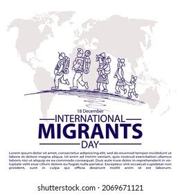 International Migrants Day Poster Banner Stock Vector (Royalty Free ...