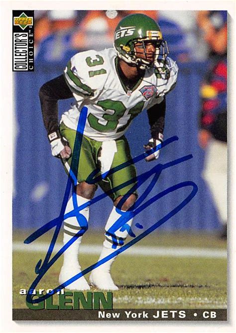 Aaron Glenn autographed Football Card (New York Jets) 1995 Upper Deck #167