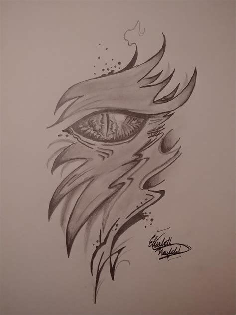 Dragon Eye drawing my girlfriend did recently. : r/pics