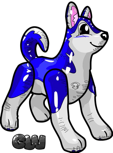 Inflatable Husky Pool Toy by Chicken-Wannabe on DeviantArt