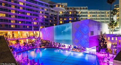 The Beverly Hilton's aptly named Aqua Star Pool is the largest in Beverly Hills and it's w ...