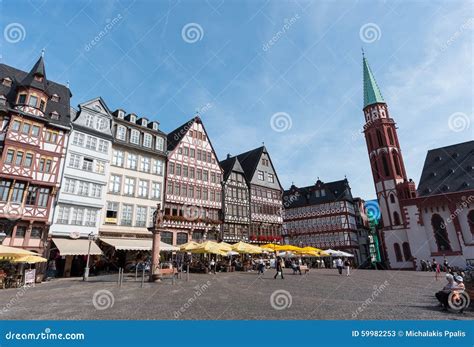 Romerberg Square in Frankfurt, Germany Editorial Stock Photo - Image of monument, europe: 59982253