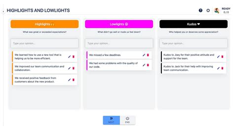 Highlights & Lowlights Retrospective - ProductGo - Agile User Story Map ...