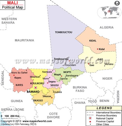 Mali Africa Map